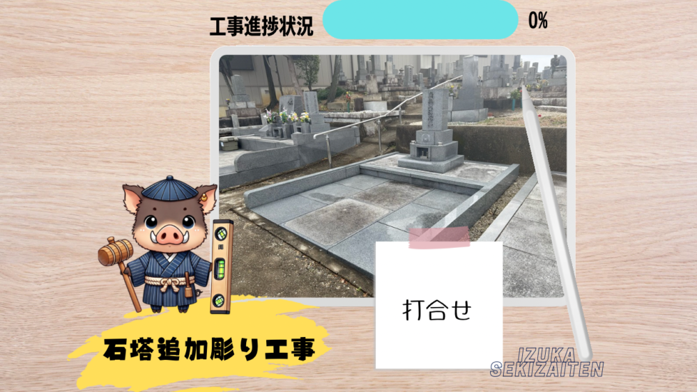 【刈谷市 令和元年建立 石塔追加彫り工事～打合せ～】お施主様ID:ki38t