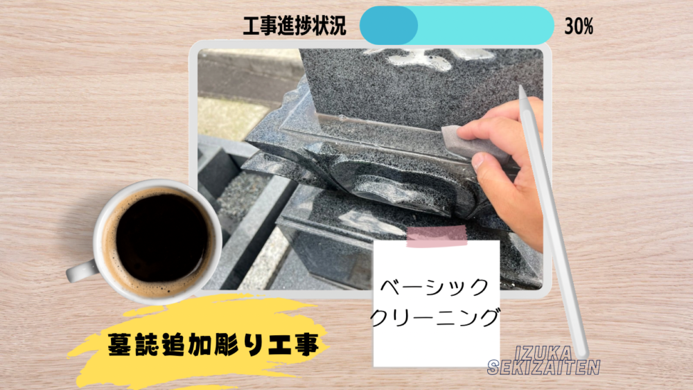 【東浦町 平成5年建立石塔 墓誌追加彫り工事～ベーシッククリーニング～】お施主様ID:ti10t